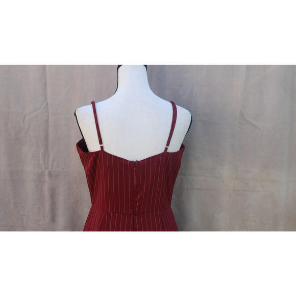 Honey Punch Large Spaghetti Strap Pinstriped Jumpsuit - Picture 7 of 8